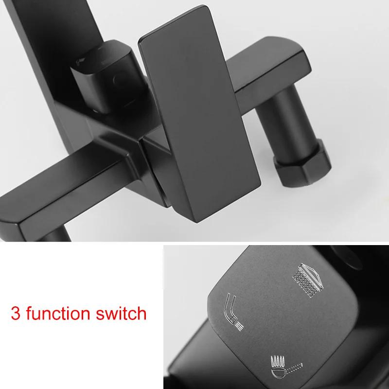 Смеситель цифровой скрытый 4-в-1 для ванной, черный