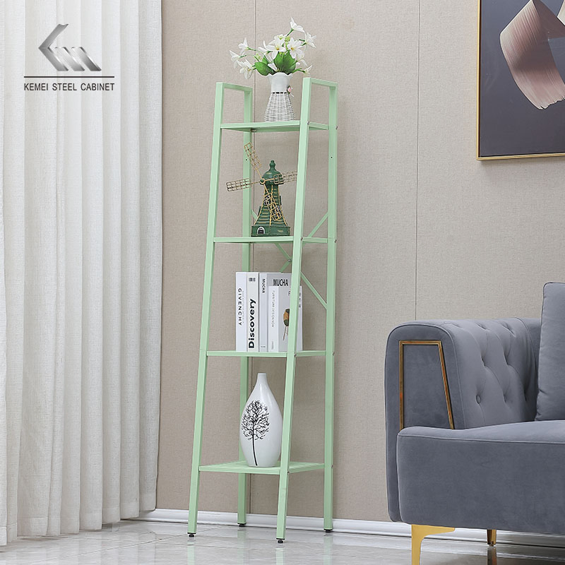 Промышленная книжная полка-лестница для гостиной