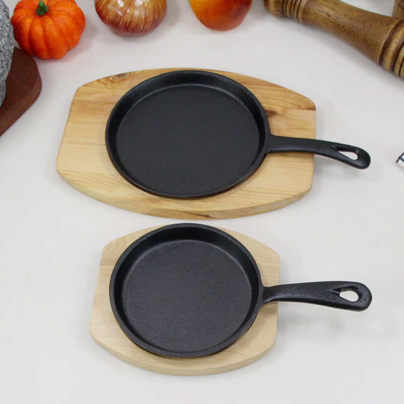 Classical Style Pre-Season Cast Iron Sizzling Pans for Nice Cooking