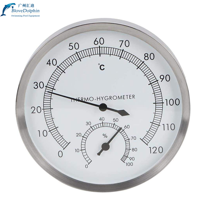 Sauna Room Accessories Metal Thermometer High Precision Sauna Stainless Steel Hygrometer