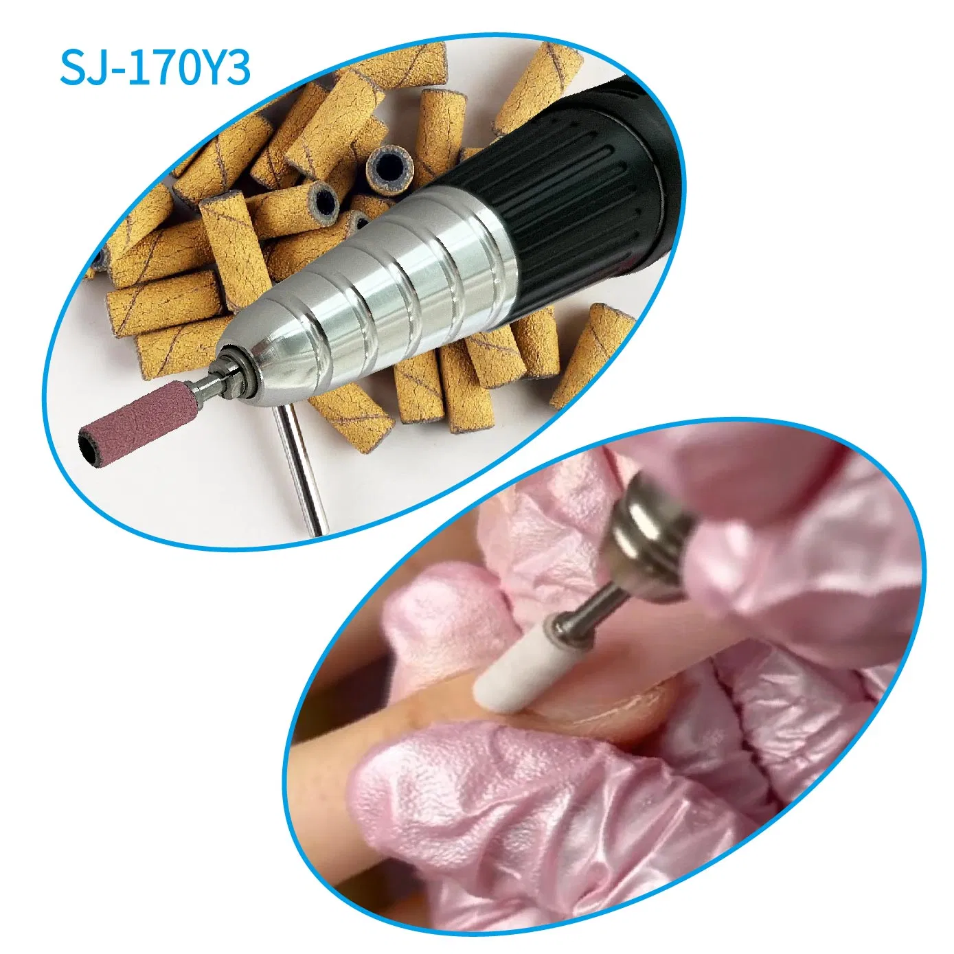 Top Quality Cotton Cloth Coated Yellow Abrasive Clogging Free 3mm Mini Small Nail Sanding Bands