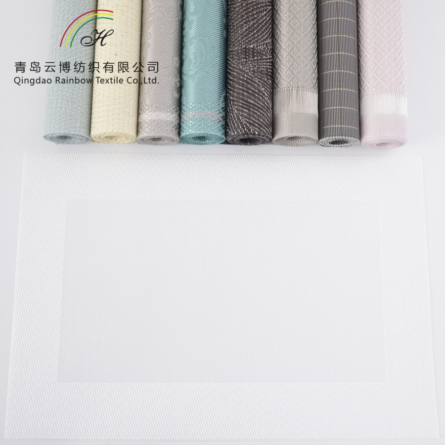 Custom PVC Non Slip Heat Insulation Kitchen Table Placemat Rectangle Embroidery Luxury Place Mat