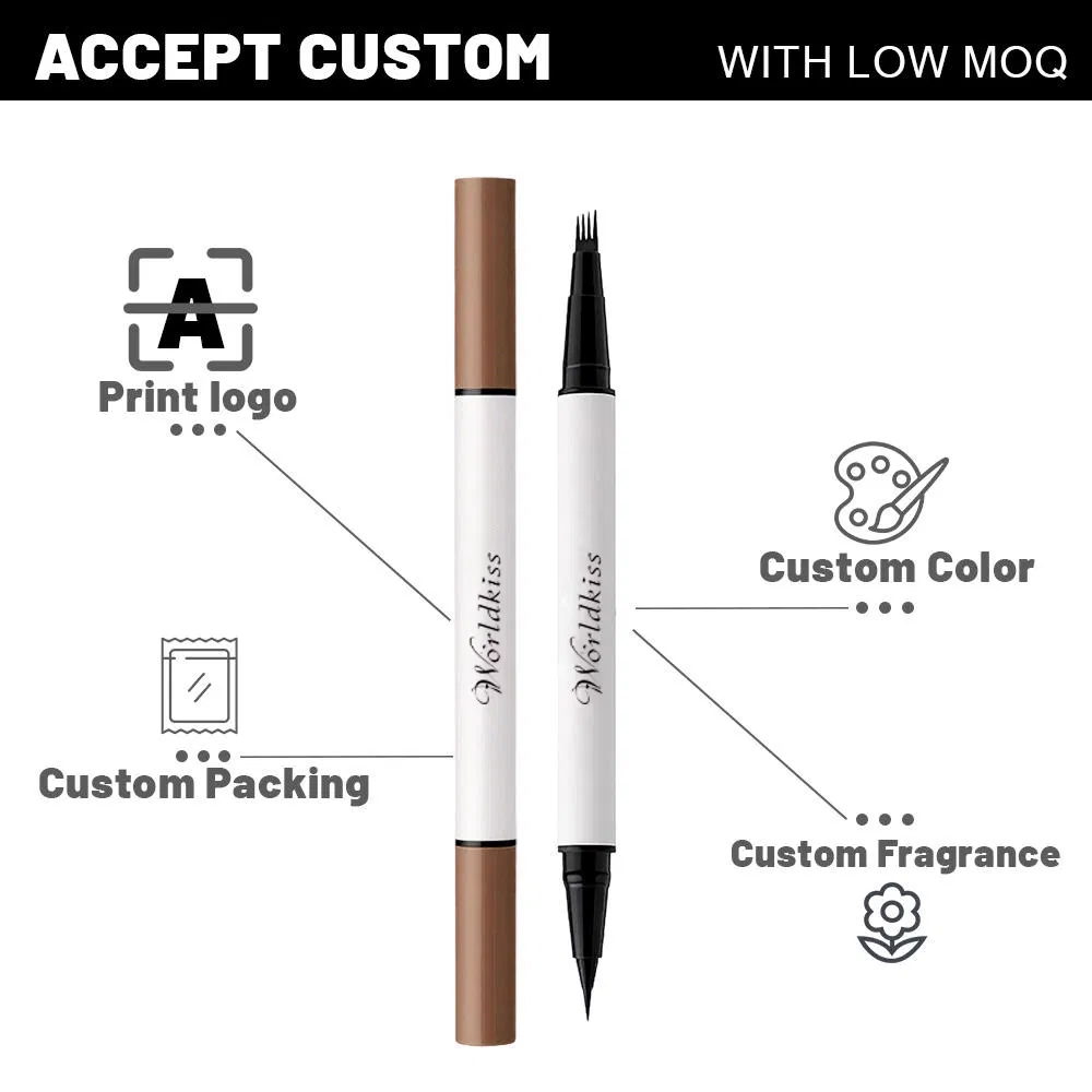 Waterproof Quick Dry Dual Eyeliner Five Color Four Tip Natural Eyeliner Pen