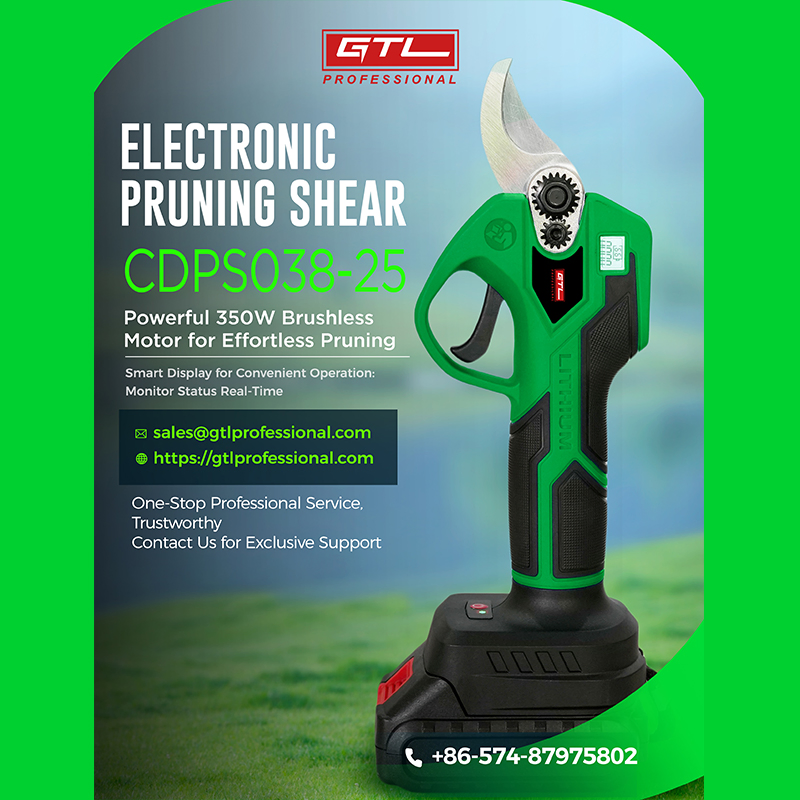 Cordless Power Pruner DC21V DIY Brushless Motor Pruning Shears for Garden (CDPS038-25)