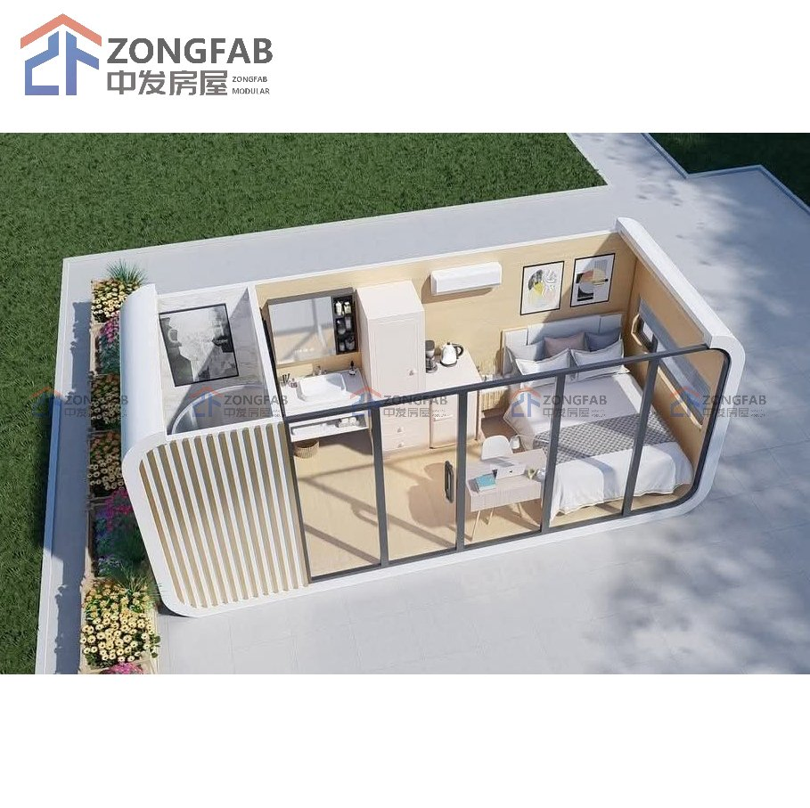 Camping Modular Design Customized Portable Mobile Modular Prefab Cabin Pod Apple House Home