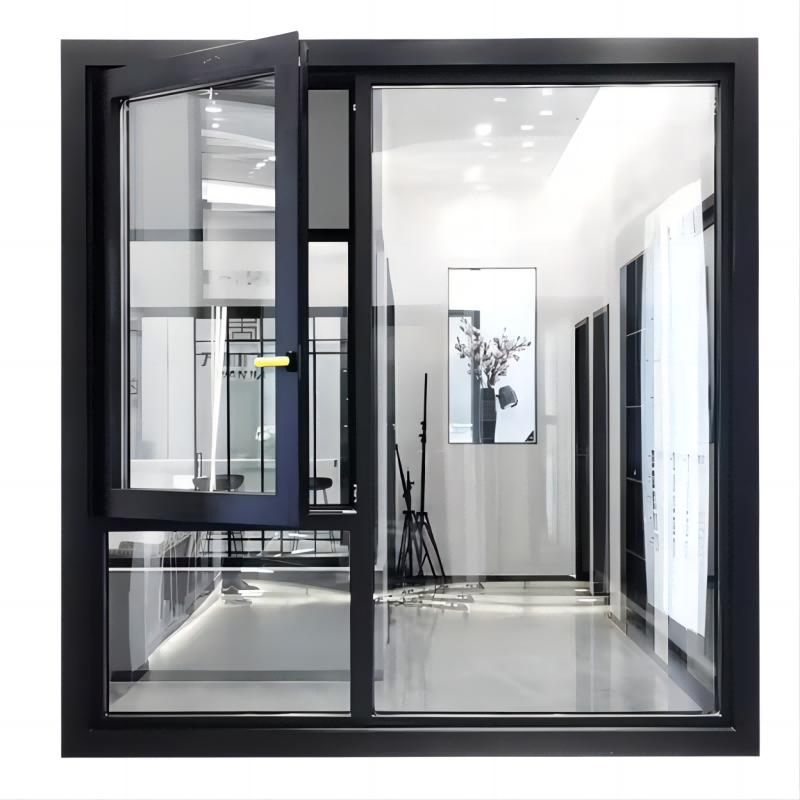House Tempered Glass Windows Free Customize Design Aluminium Alloy Manual Casement Window