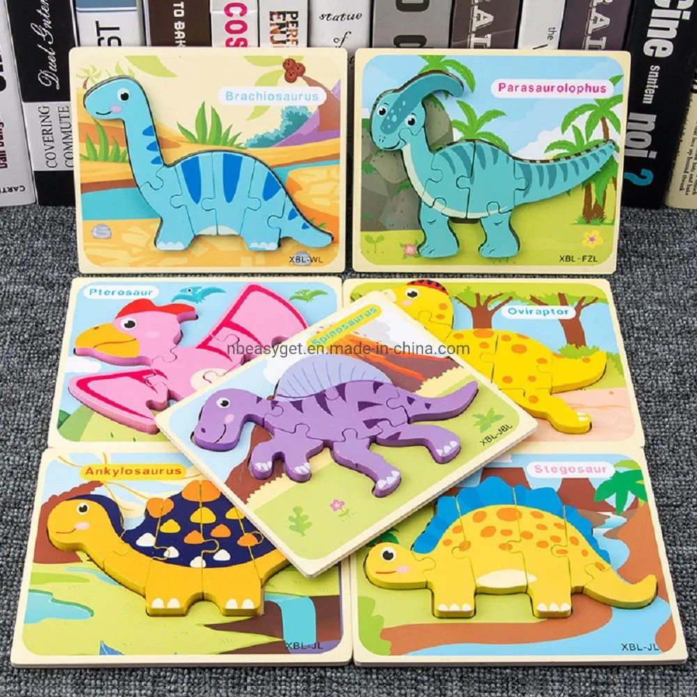 Kids Wooden Dinosaur Puzzle Baby Toddler Toy Educational Gift Esg17553