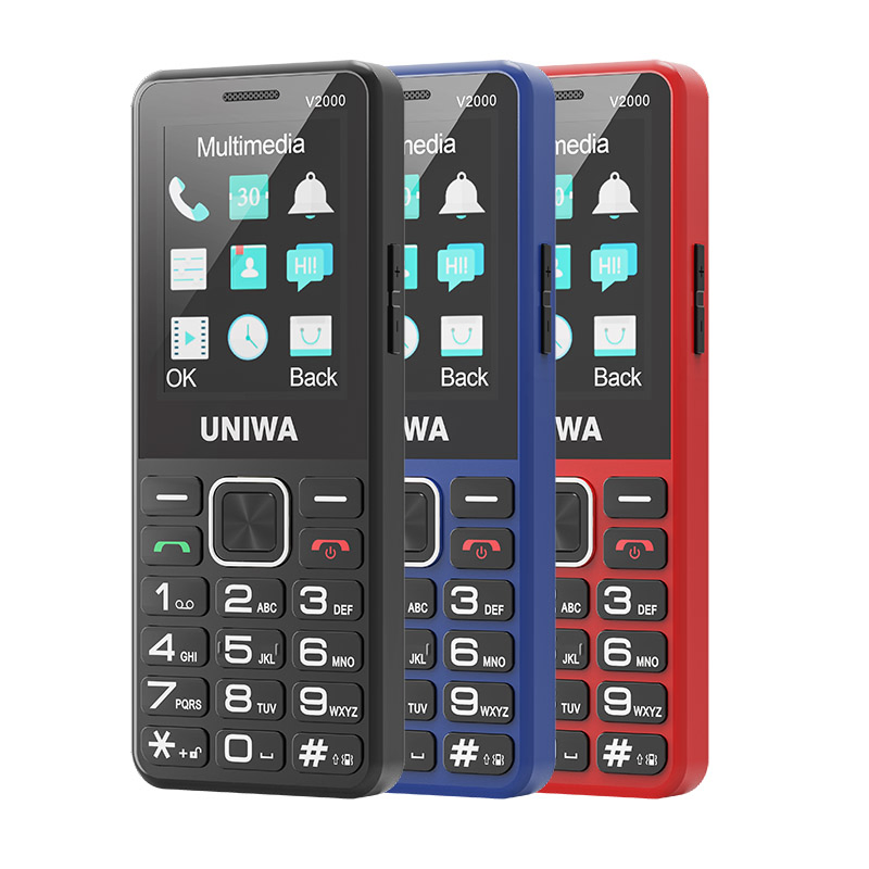 Кнопочный телефон Uniwa V2000 с громкой связью и SOS