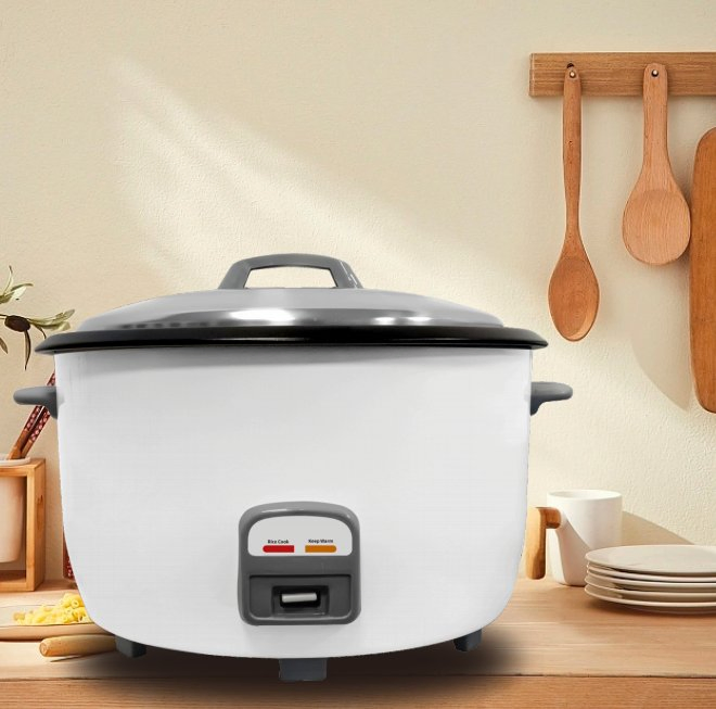 220V Kitchen Equipment Drum Type Electric Rice Cooker Stainless Steel Multifunction Cookware