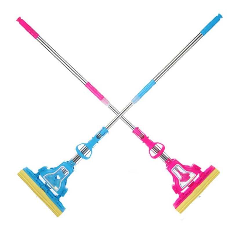 Folded Rubber Cotton Mop Sponge Big Shell Bucket Towing Squeeze Water Stainless Steel Mop