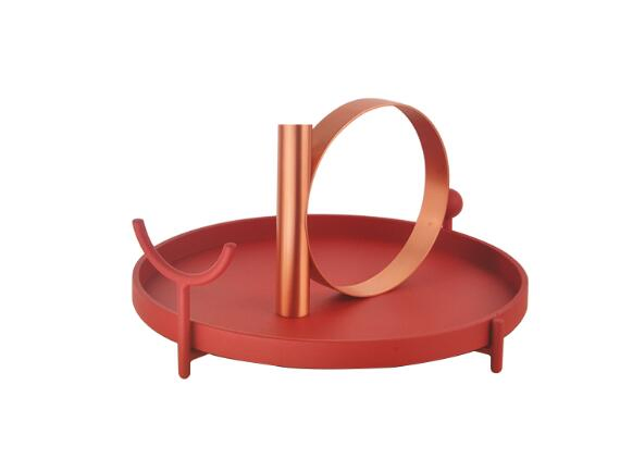 European Light Luxury Metal Fruit Tray for Living Room Decoration Table Tea Tray Furnishing Cosmetics