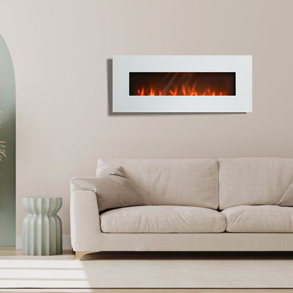 China Wholesale Modern Flame Control Wall Mounted Electric Fireplace