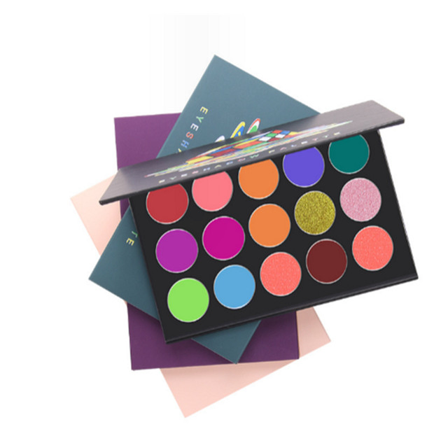 Private Label Waterproof Pearl Matte DIY 15 Colors Free Combination Eyeshadow Palette