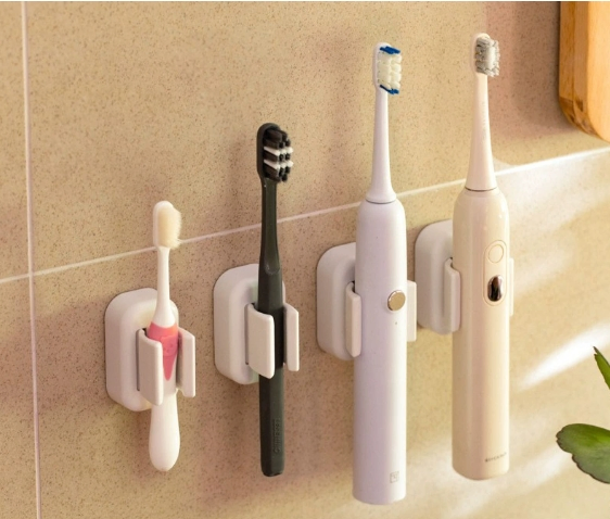 Electric Toothbrush Holder, No-Drill Wall-Mounted Toothbrush Cup Toothpaste