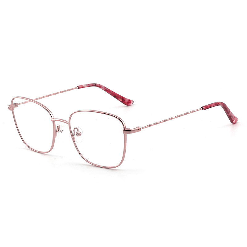 Metal Acetate Square Frame Handmade High Quality Custom Fashion Prescription Eyewear for Women Men