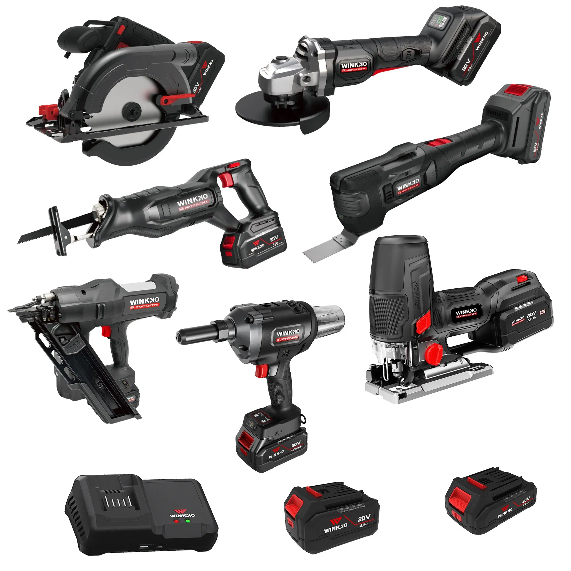 China DC Winkko Cordless Hammer Drill Drilling Machine Impact Wrench with High Quality