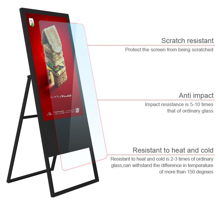 Commercial Service Equipment Retail Store Ultra Thin Portable Kiosk LED Advertising Display Digital Signage