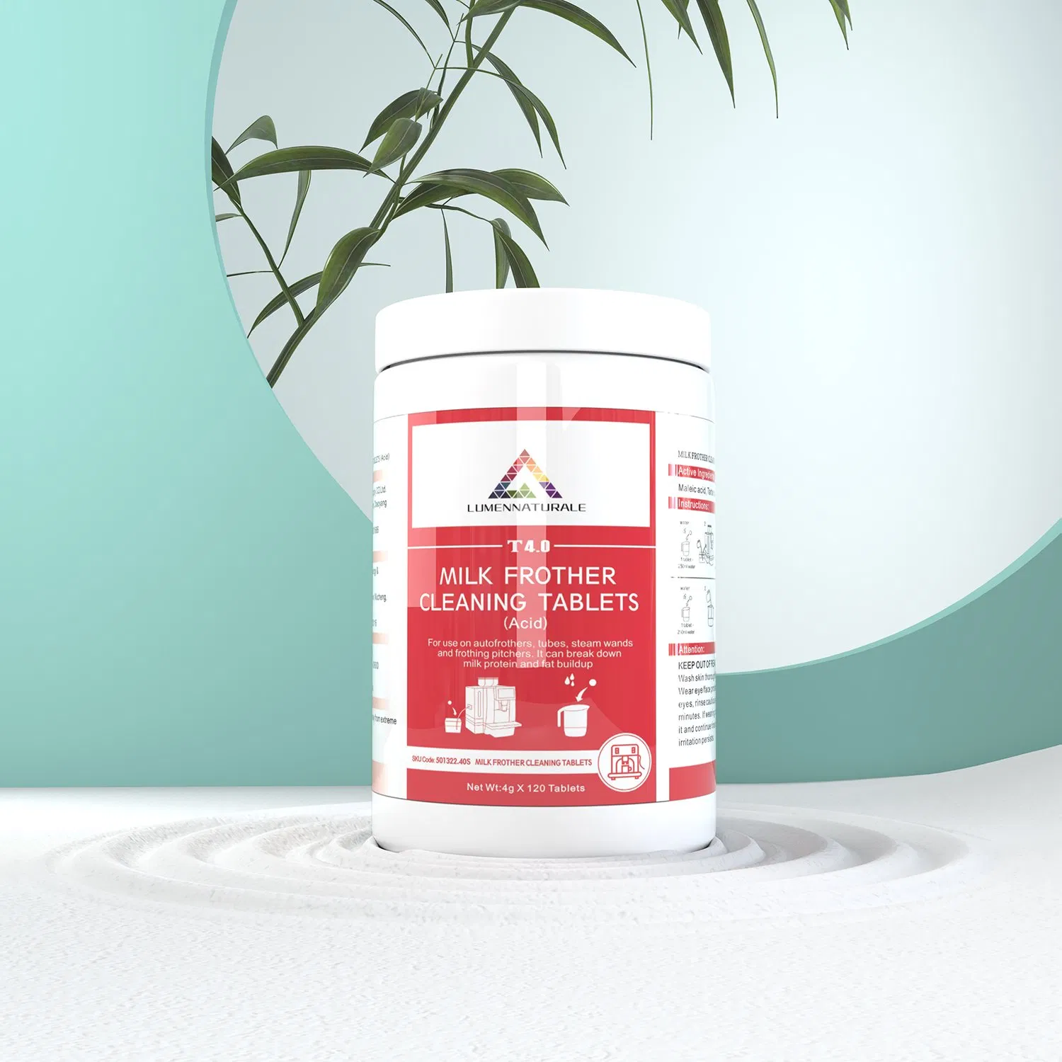 Professional Detergent Coffee Machine Milk Frother Cleaning Tablets for Cafes