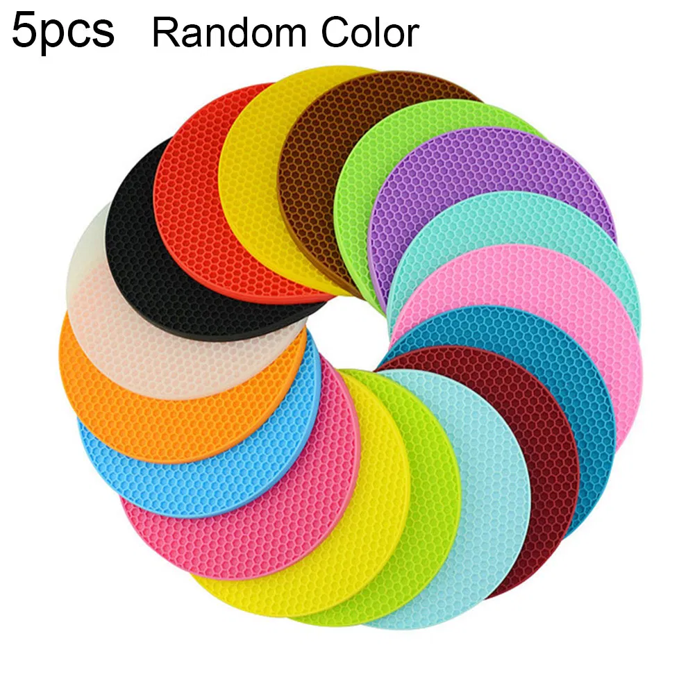 Силиконовый термостойкий коврик для сушки посуды Honeycomb