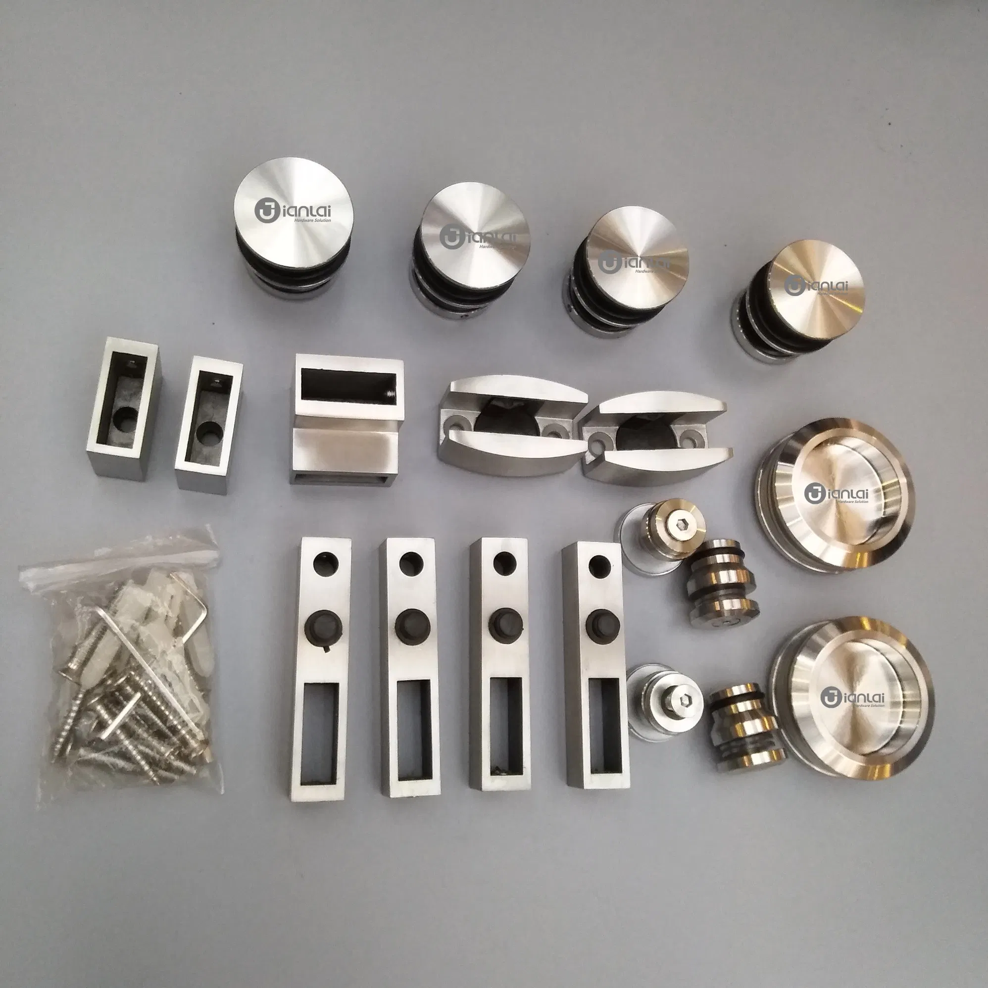 Stainless Steel Frameless Glass Bathroom Shower Screen Hardware Enclosure
