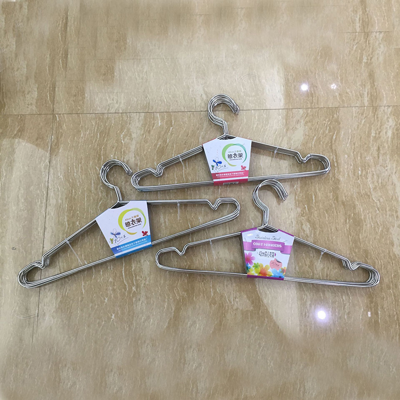 304 Stainless Steel Solid Hanger Wholesale Children's Hanger Adult Metal Clothes Rack