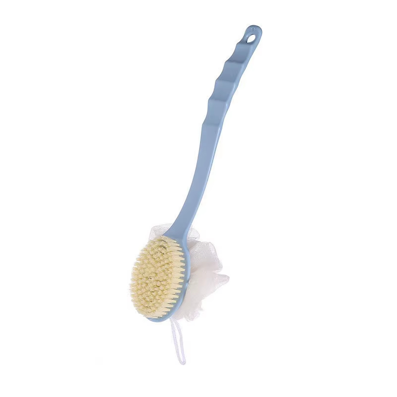 2 In1 Long Handle Rubbing Bath Brush Soft Hair Ball Bath Brush of Brush Back Flower Artifact with Bath Belt