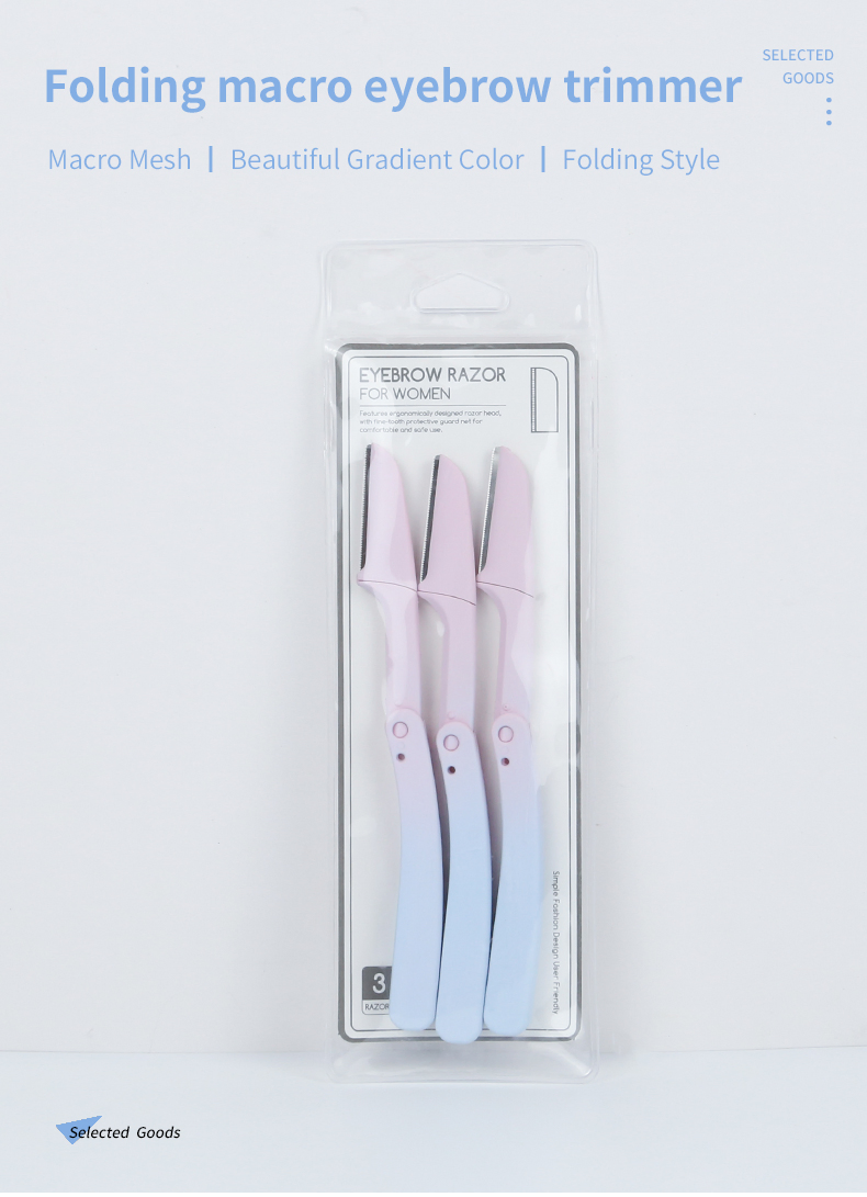 Premium Stainless Steel Eyebrow Shaper with Ergonomic Foldable Handle