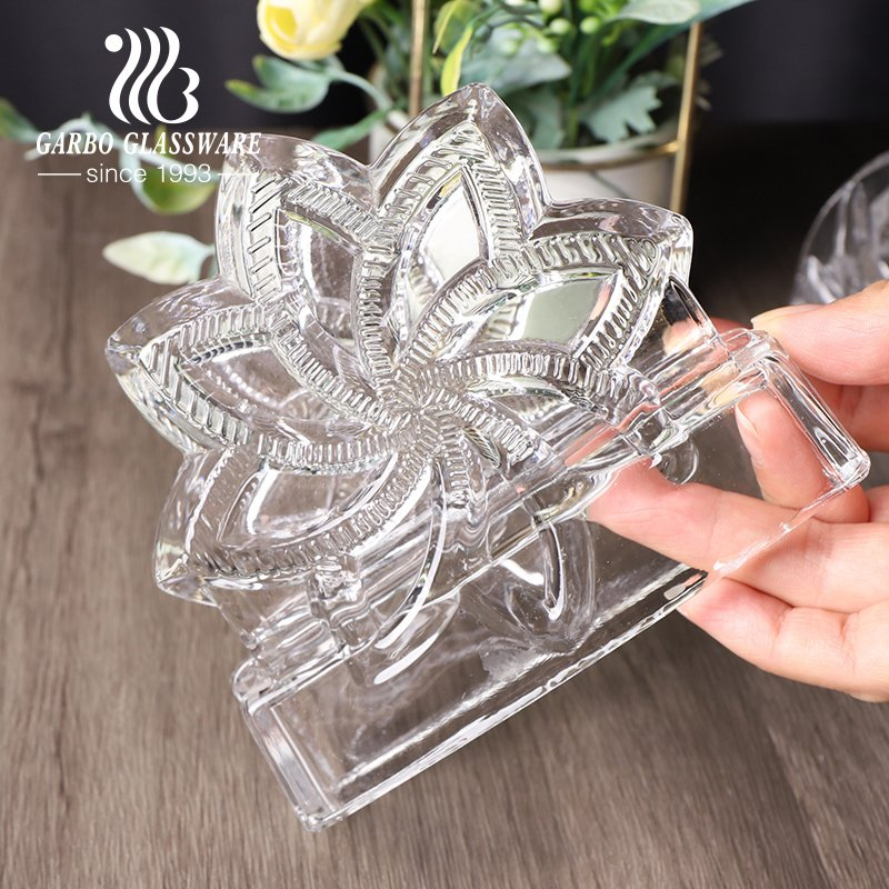Wholesale High White Transparent Glass Crystal Napkin Holder Tableware Decoration