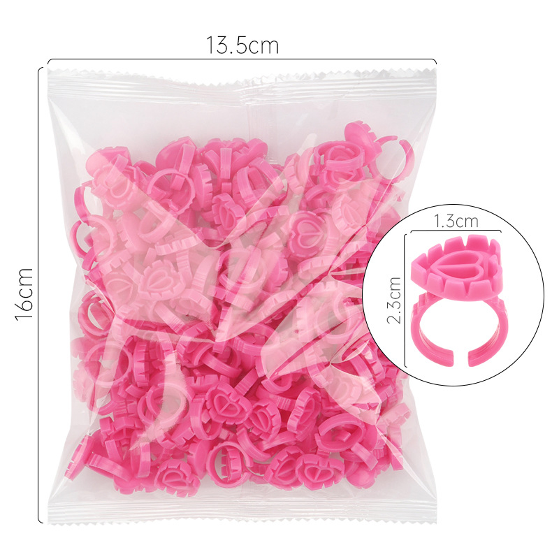 Disposable Heart-Shaped Eyelash and Eyebrow Glue Ring