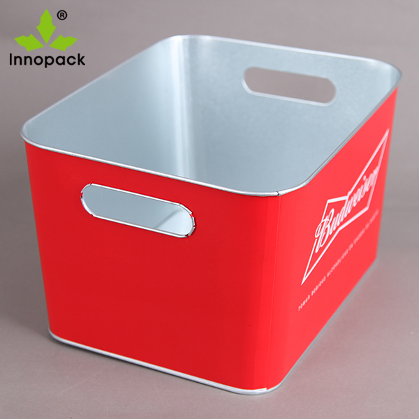 10L Metal Tin Ice Bucket with Handle for Party/Bar