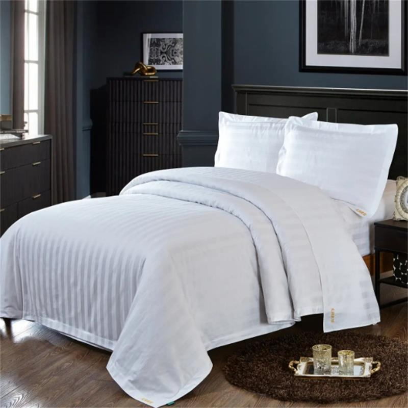 Premium Hotel White Duvet Cover Bed Sheet Set/Cotton Soft Bedding Set