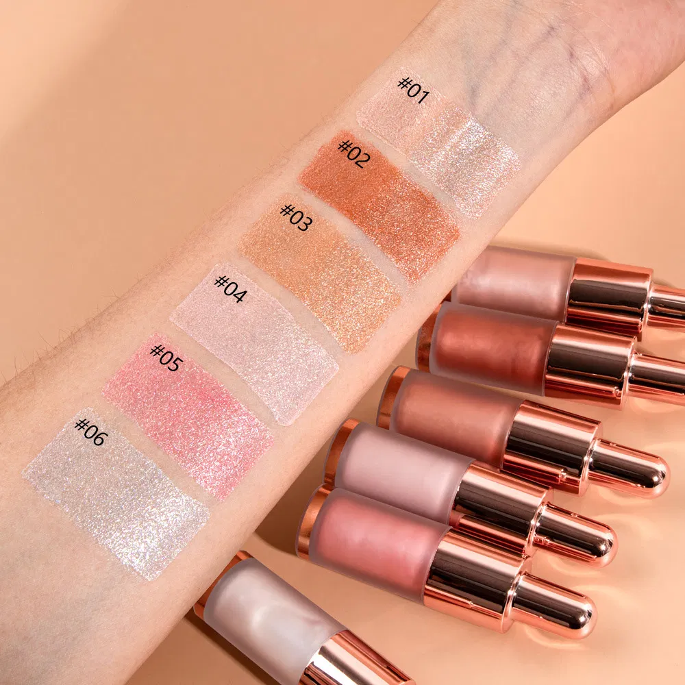 Face Body Makeup Products Private Label Liquid Shimmer Eyeshadow Contour and Highlighter