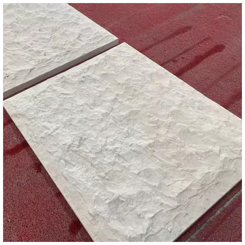 Natural Split Face Cream White Beige Limestone Wall Facade Panel Tiles