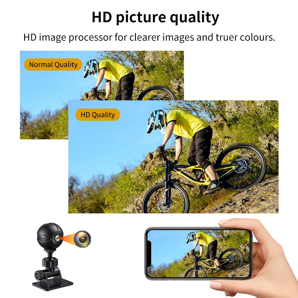 Mini Surveillance X3 Cameras Wireless WiFi Small Camera HD Smallest WiFi Night Vision with Battery 1080P Spherical Camera