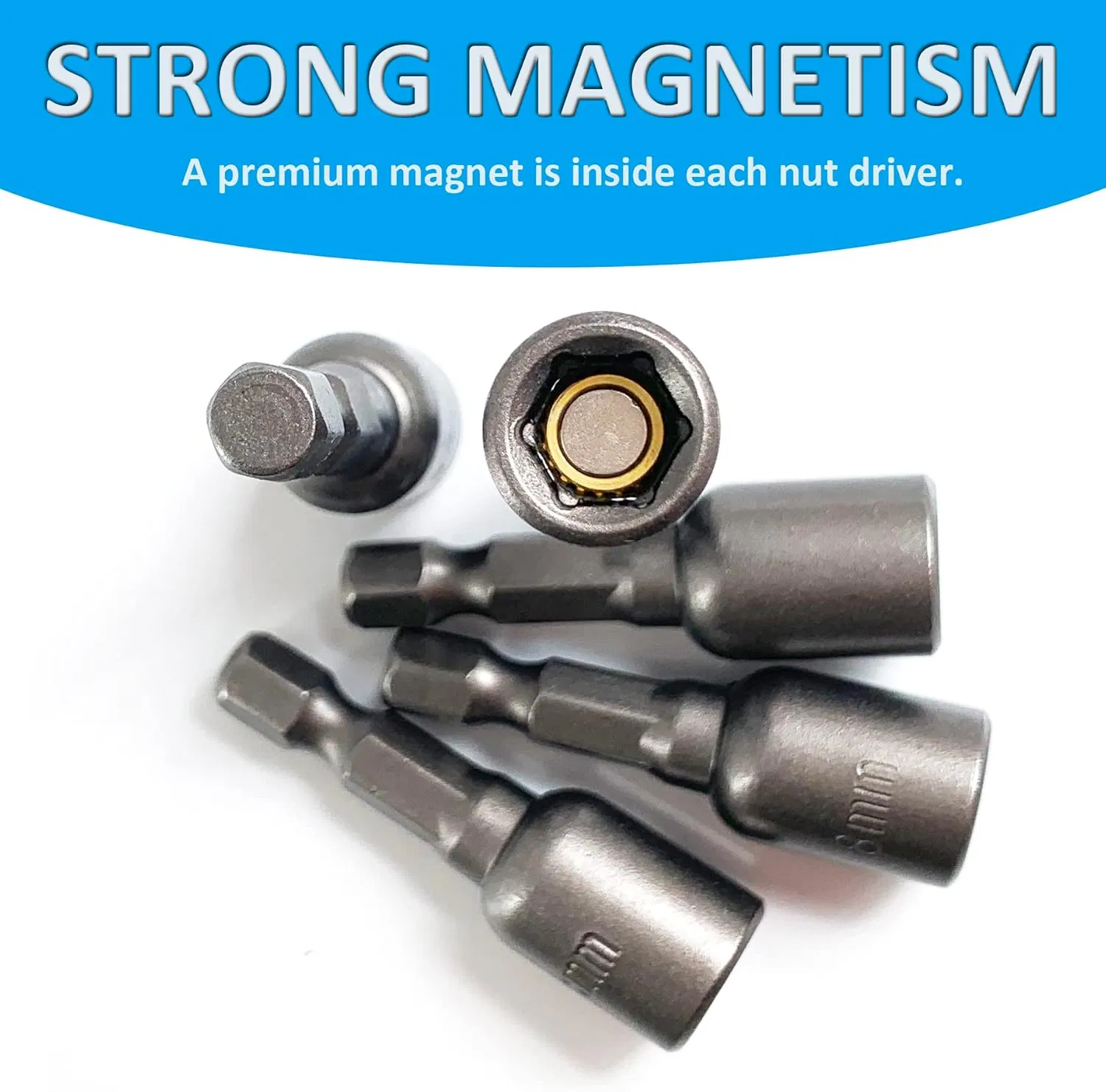 Durable Nut Driver Adapter - Hex Shank Quick Change Socket for Impact Tools