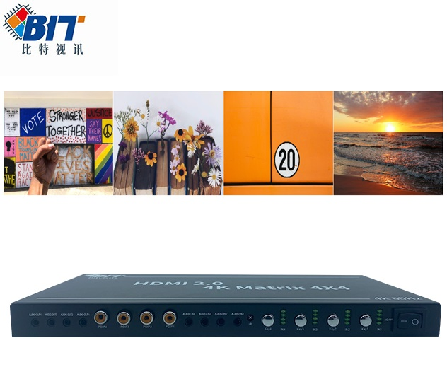 Bitvisus IR Control 4X4 HDMI Matrix Switch Splitter HD 4K 2K 1080P Matrix Switcher
