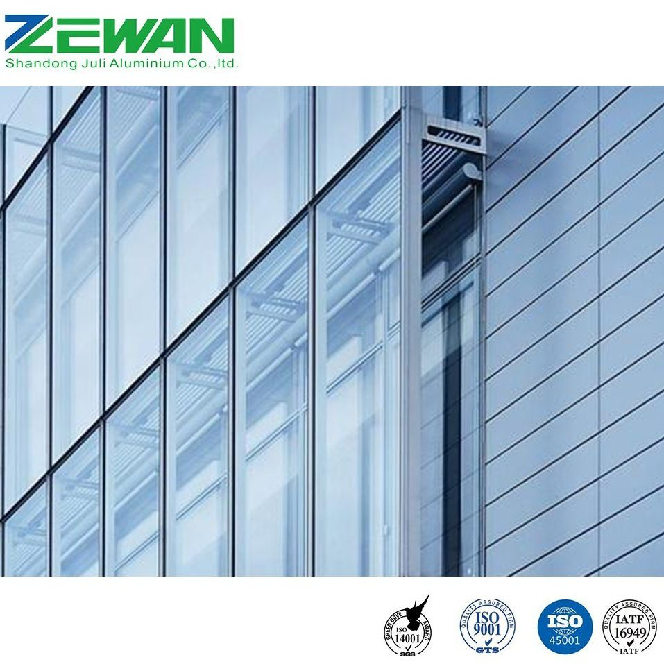 Aluminum Curtain Wall Profile Custom Powder Coating Aluminium Frame Curtain Wall Profile