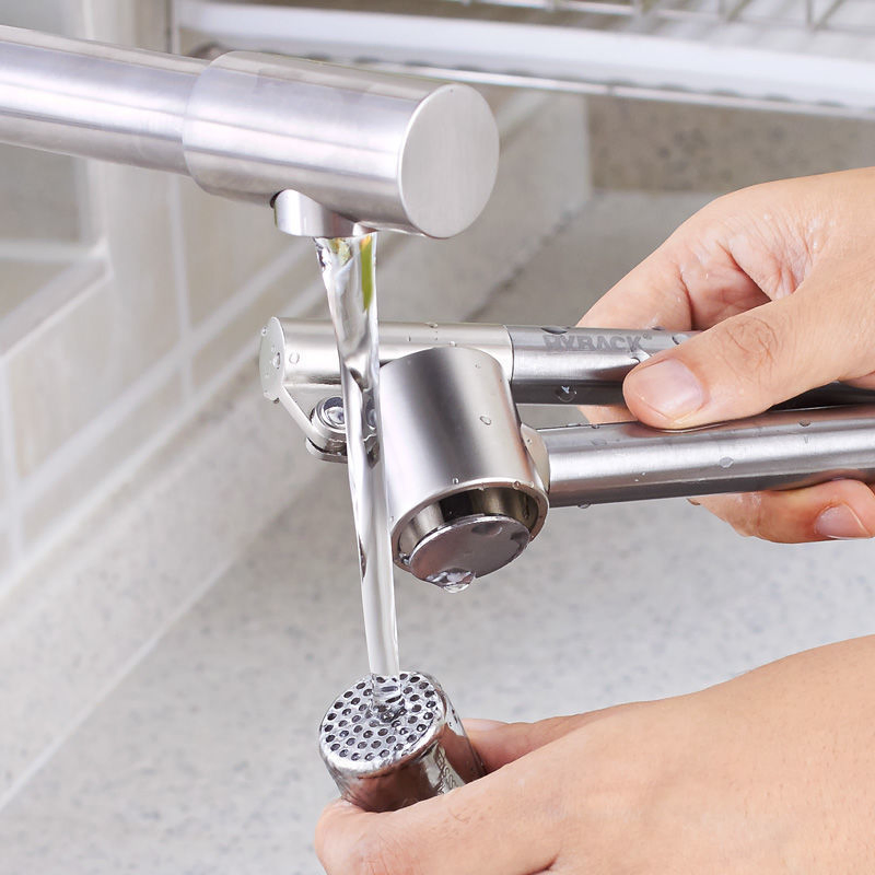 Чеснокодавилка из нержавеющей стали 304 с очистителем