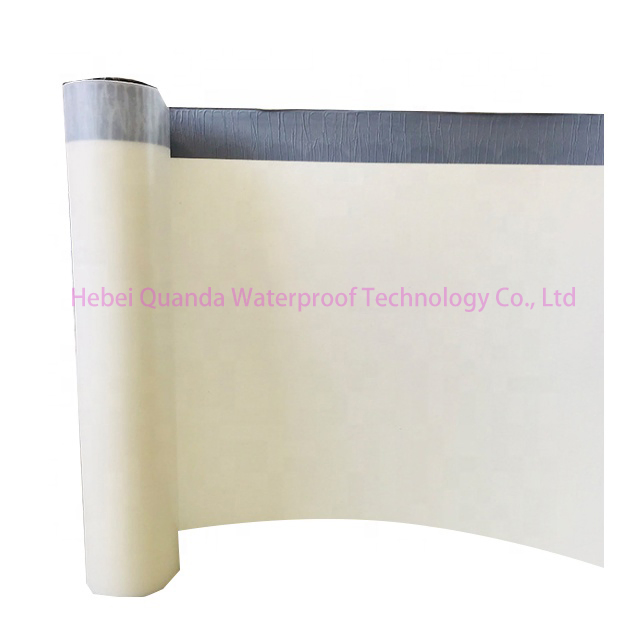 1.2 White Sands Self-Adhesive HDPE Waterproof Membrane Non-Asphalt High Polymer Waterproof Membrane with Sands