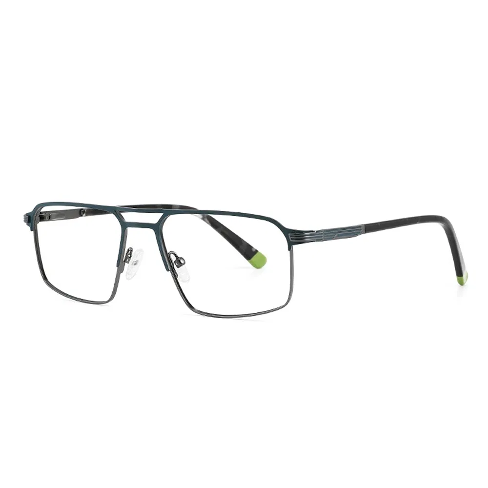 Spring Metal Hinge Clear Lenses Color Optical Glasses Metal Frames for Men