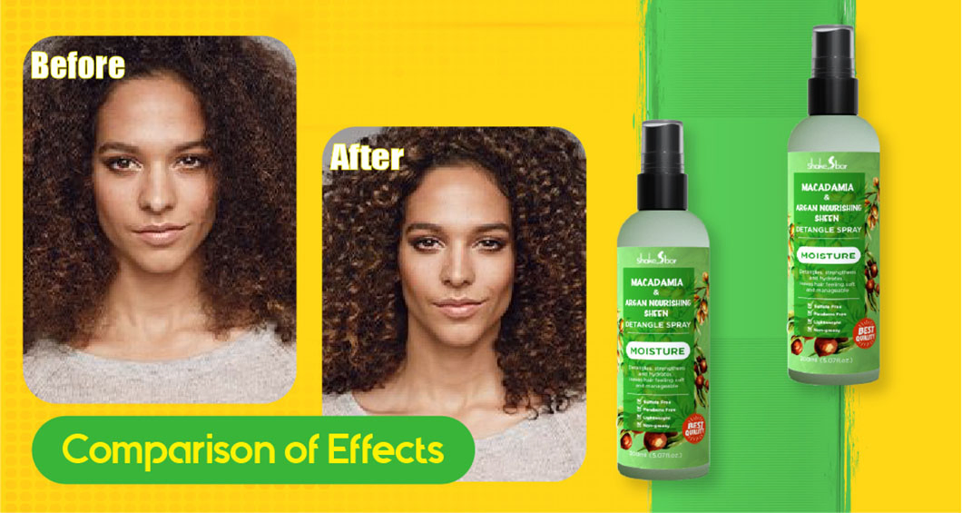 Private Label Olive Oil & Argan Nourishing Sheen & Detangle Spray