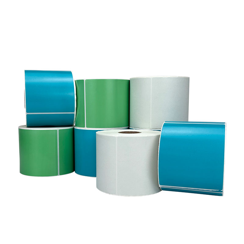 Top Coated Thermal Transfer Colorful Rectangle Self Adhesive Printable Thermal Blank Label