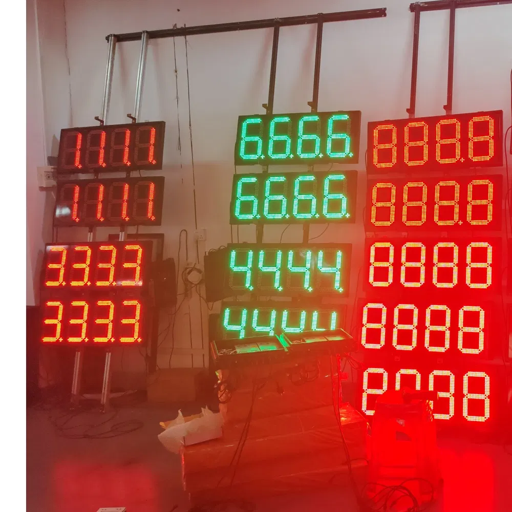 Fuel Station Pylon Sign Gas Station Signs LED 7 Segment LED Board Gas Price Displays 88.88
