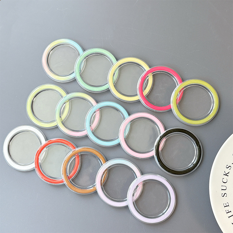 Best-Selling Transparent Round Magnetic Phone Stand Holder Retractable Design Simple Style Gradient Color Magnetic Mount