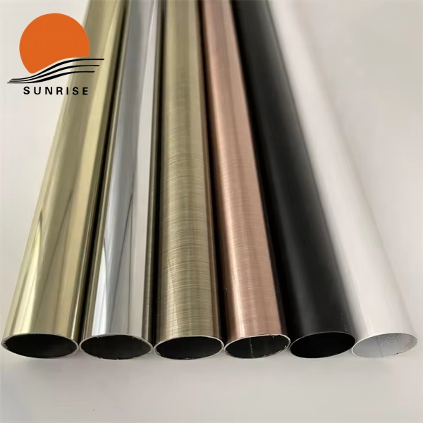 30*15mm Durable Stainless Steel Oval Mild Wardrobe Tube and Closet Rail for Fiuniture