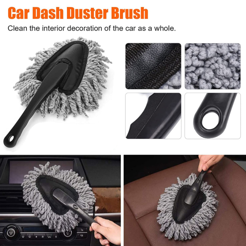 Esun Super Soft Microfiber Car Dash Duster Brush for Car Cleaning Home Kitchen Computer Cleaning Brush Dusting Tool
