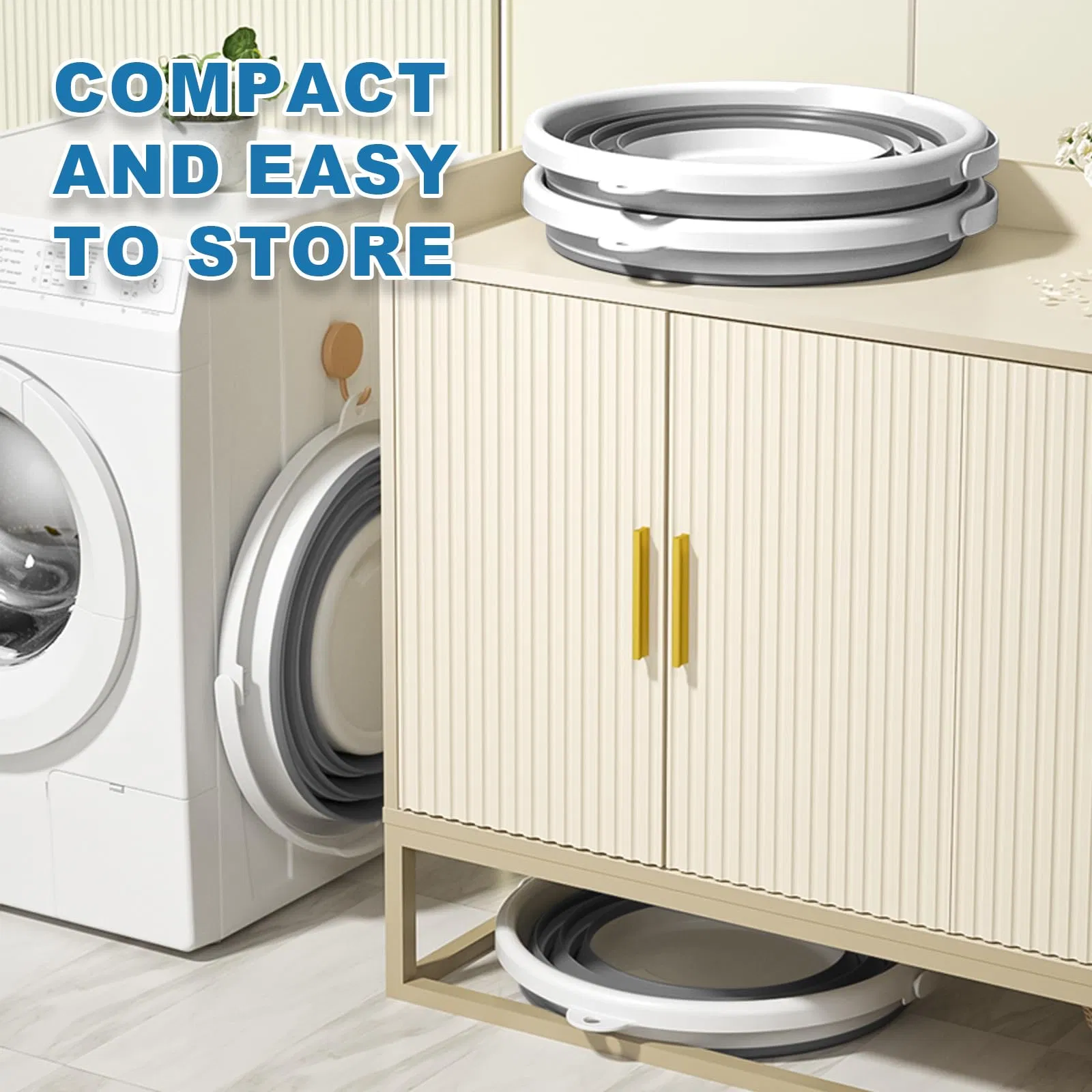 Outdoor Eco-Friendly Retractable 2.6 Gallon Foldable Collapsible Water Bucket for Car Wash