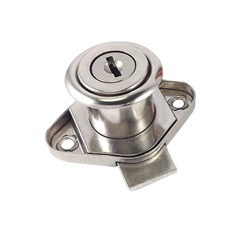 Security Chrome Plated Furniture Drawer Push Lock