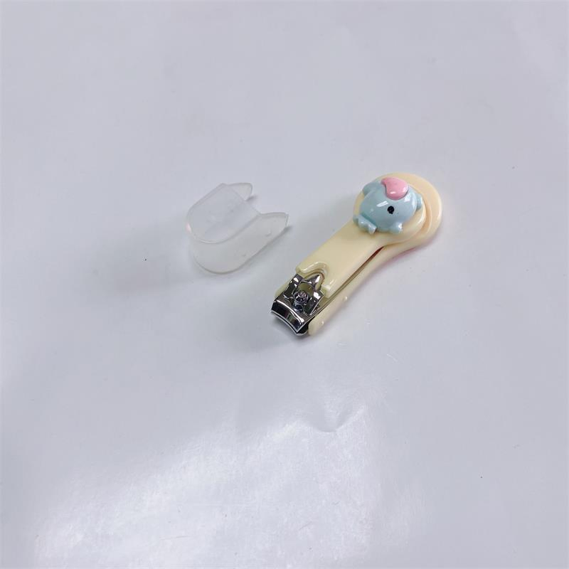 Safety Baby Infant Toe Finger Nail Clipper Cutter with Plastic Catcher and Cartoon Pattern