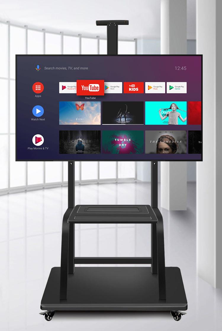 Bnt Indoor Outdoor Universal 32"-70" Mobile LCD TV Cart Trolley Floor Stand TV with 360 Degree Rotating Brake Wheels